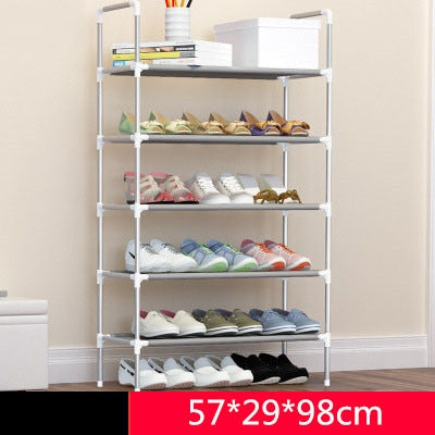 Actionclub Simple Multi-layer DIY Assembly Metal Iron Shoe Shelf Student Dormitory Shoe Storage Rack Large Capacity Shoe Cabinet