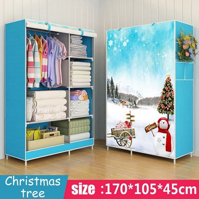 Modern trendy fashion home bedroom furniture storage portable assembly multi-purpose bedroom storage cabinets wardrobe closets