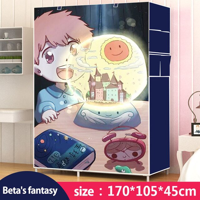 Modern trendy fashion home bedroom furniture storage portable assembly multi-purpose bedroom storage cabinets wardrobe closets