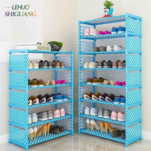 Simple Multi Layer Shoe rack Nonwovens Easy Assemble Storage Shelf Shoe cabinet fashion bookshelf Living Room Furniture