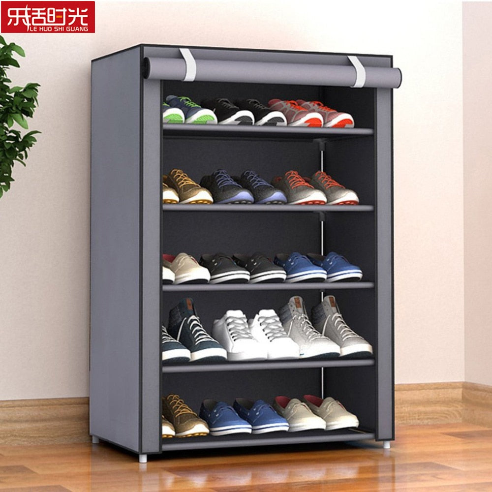 Nonwoven Fabric Simple Shoes Rack Close to the Door Detachable Shoes Organizer Closet Storage Living Room Dustproof Shoe Shelf