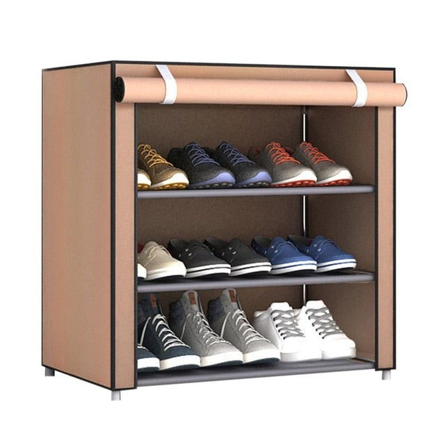 Nonwoven Fabric Simple Shoes Rack Close to the Door Detachable Shoes Organizer Closet Storage Living Room Dustproof Shoe Shelf
