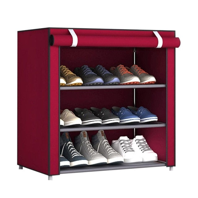 Nonwoven Fabric Simple Shoes Rack Close to the Door Detachable Shoes Organizer Closet Storage Living Room Dustproof Shoe Shelf
