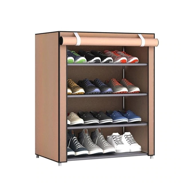 Nonwoven Fabric Simple Shoes Rack Close to the Door Detachable Shoes Organizer Closet Storage Living Room Dustproof Shoe Shelf