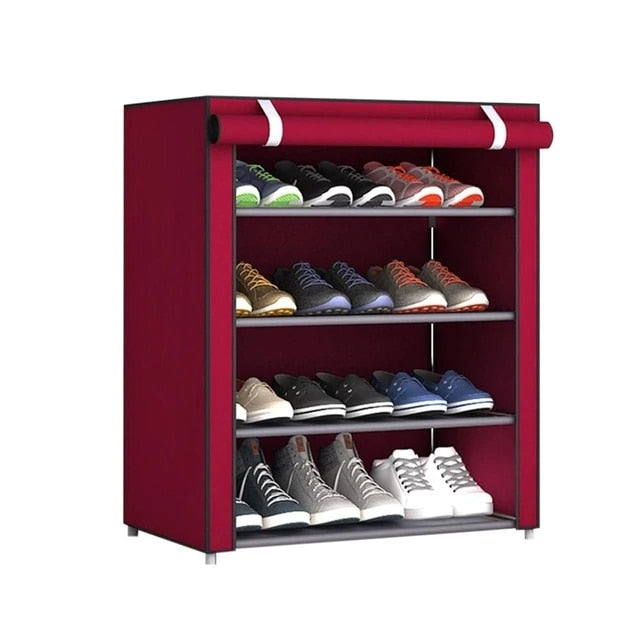Nonwoven Fabric Simple Shoes Rack Close to the Door Detachable Shoes Organizer Closet Storage Living Room Dustproof Shoe Shelf