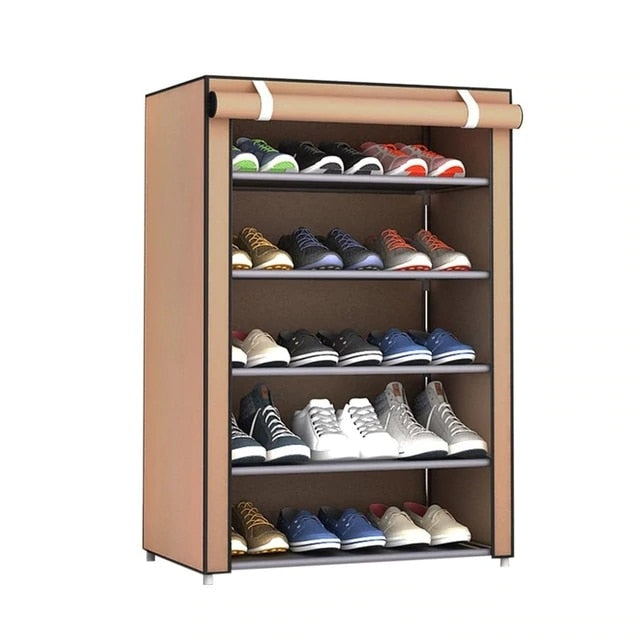 Nonwoven Fabric Simple Shoes Rack Close to the Door Detachable Shoes Organizer Closet Storage Living Room Dustproof Shoe Shelf