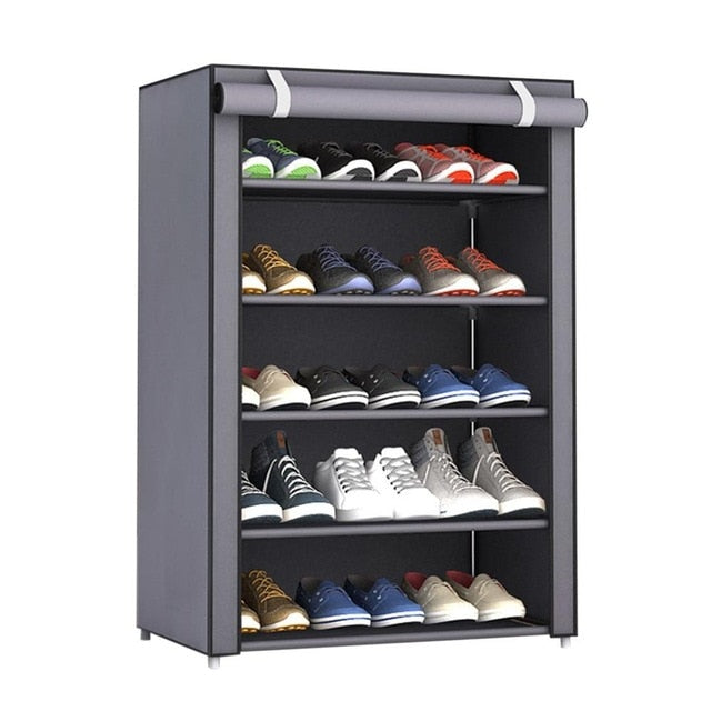 Nonwoven Fabric Simple Shoes Rack Close to the Door Detachable Shoes Organizer Closet Storage Living Room Dustproof Shoe Shelf