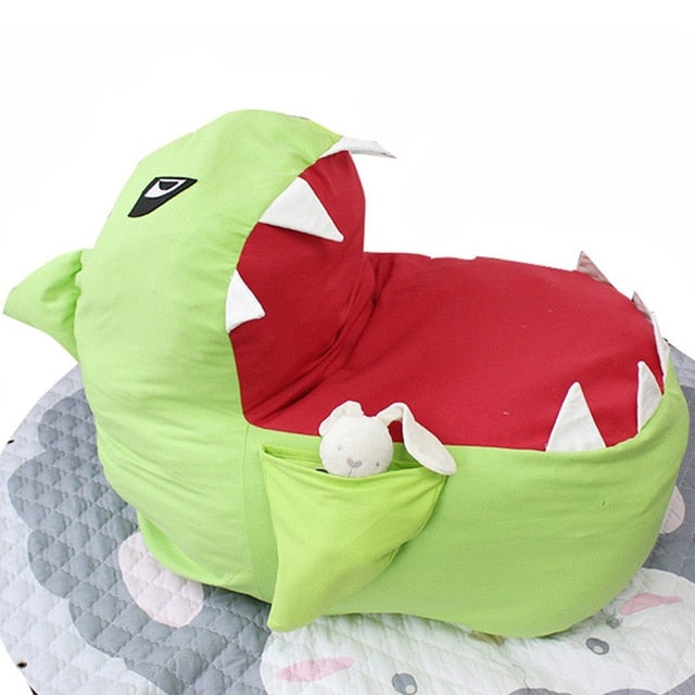 Children Seat Sofa Kids Bean Bag Cartoon Shark Skin Upscale Baby Chair Toddler Nest Puff Seat Bean Chair Only Cover No Filling