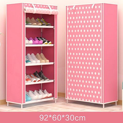 Maple Leaf Candy Color Shoe Racks Cabinet Shoes Rack Space Saver Boot Organizer Shelf Home Furniture DIY Assembly Non-woven
