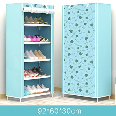 Maple Leaf Candy Color Shoe Racks Cabinet Shoes Rack Space Saver Boot Organizer Shelf Home Furniture DIY Assembly Non-woven