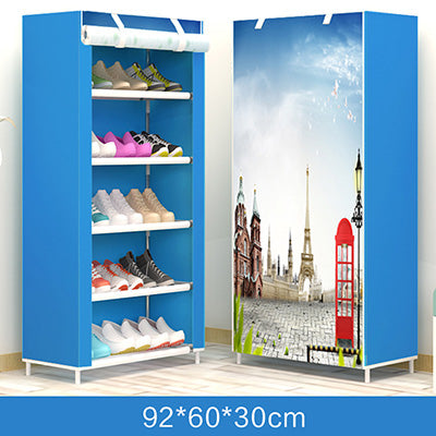 Maple Leaf Candy Color Shoe Racks Cabinet Shoes Rack Space Saver Boot Organizer Shelf Home Furniture DIY Assembly Non-woven