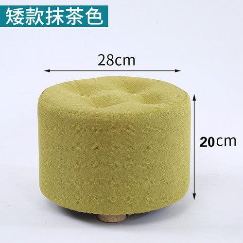 Fashion home sofa square stool cloth art living room tea table mound wooden creative small foot stools saddle kids stool bench