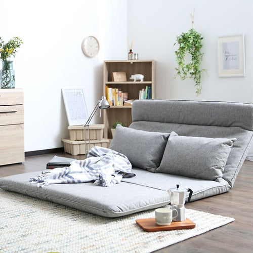 Living Room Futon Chair Sofa Bed Furniture Japanese Floor Legless Modern Fashion Leisure Fabric Reclining Futon Sofa Chair Bed